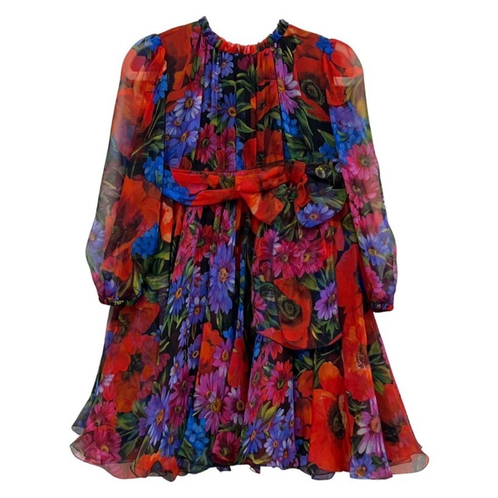 Floral Print Chiffon Dress